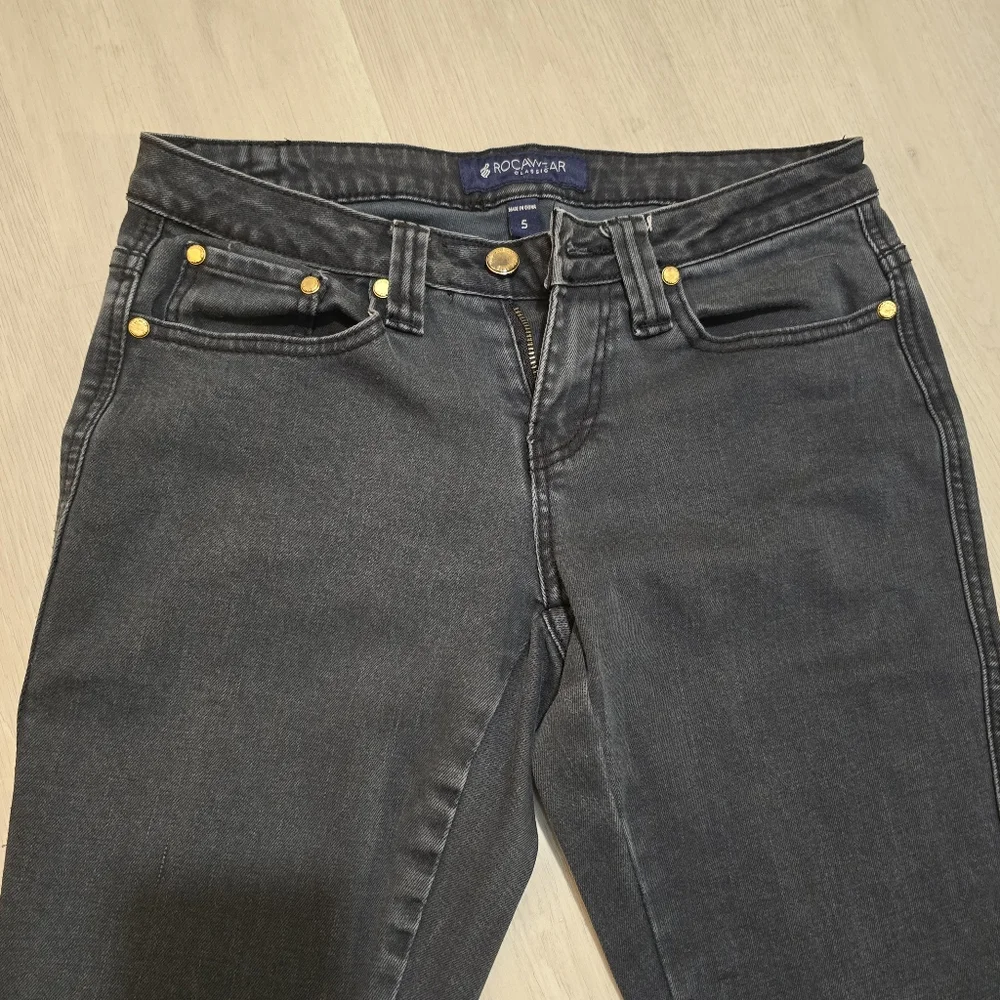 Rocawear Faded Black Skinny Straight Jeans SZ 5 Juniors - Picture 8 of 8